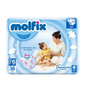Molfix Jumbo Extra Large Belt 15+ Kg 38 Pcs (Made in Turkey)